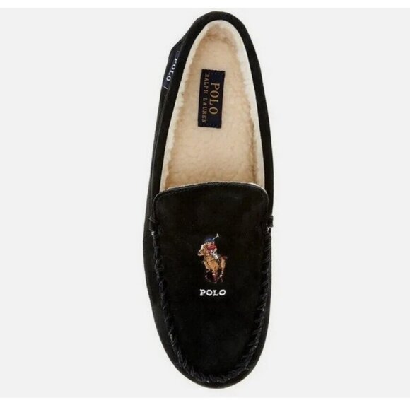 Ralph Lauren pony bear moccasin slippers black 10 ,,13-14 Size main image 6